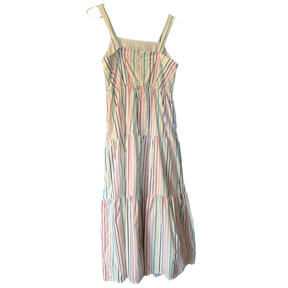 J Crew Candy Striped Full Length Fit & Flare Sundress With Pockets S/M - Picture 3 of 12